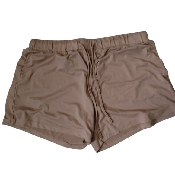 Ekouaer Women's Large Light Pink Pull On Elastic Waist Drawstring Pajama Shorts - Picture 2 of 3